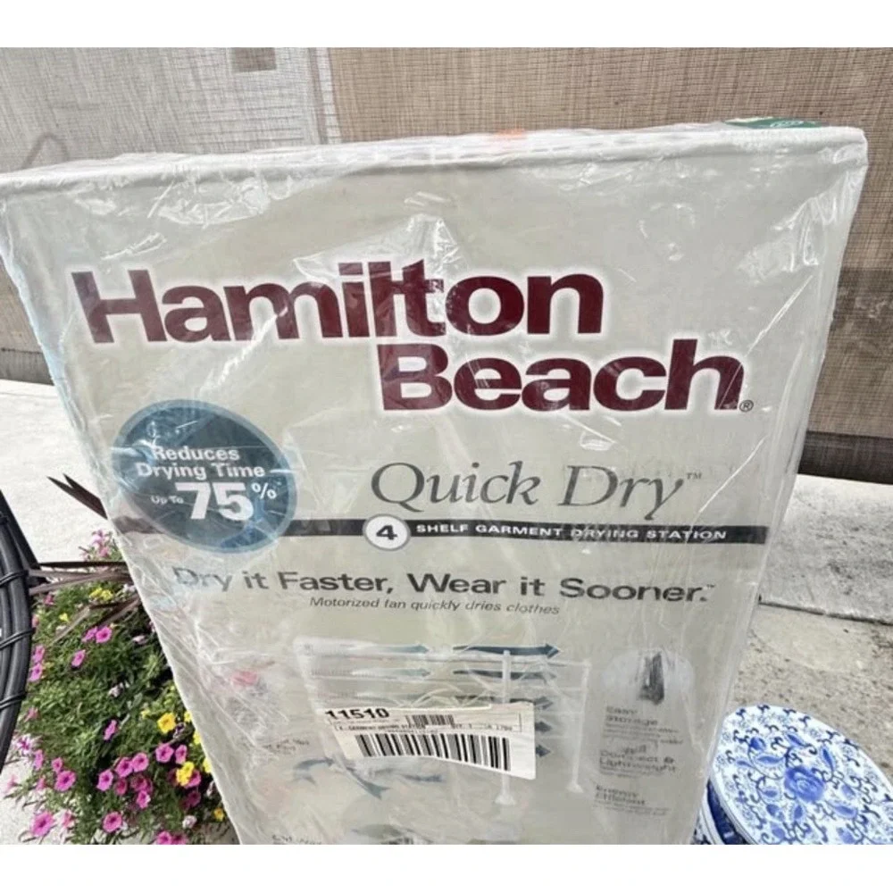NEW Hamilton Beach Quick Dry 4-Shelf Power Garment Drying Station Sealed Box